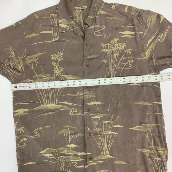 Tommy Bahama Men's 100% Silk Tropical Floral Button Camp Shirt Size L - Picture 8 of 10